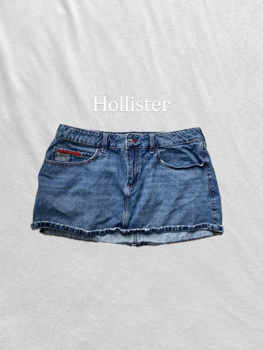 Hollister Blue Denim Mini Skirt